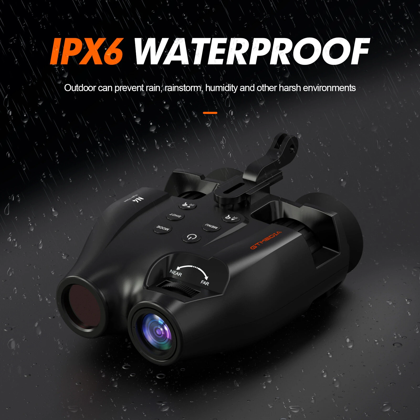 (image for) GTMEDIA N4 Night Vision Binoculars 7 Levels Infrared Light 5X Zoom Photo/Video Playback Head-Mounted Support Ideal for Outdoor Activities and Wildlife Observation