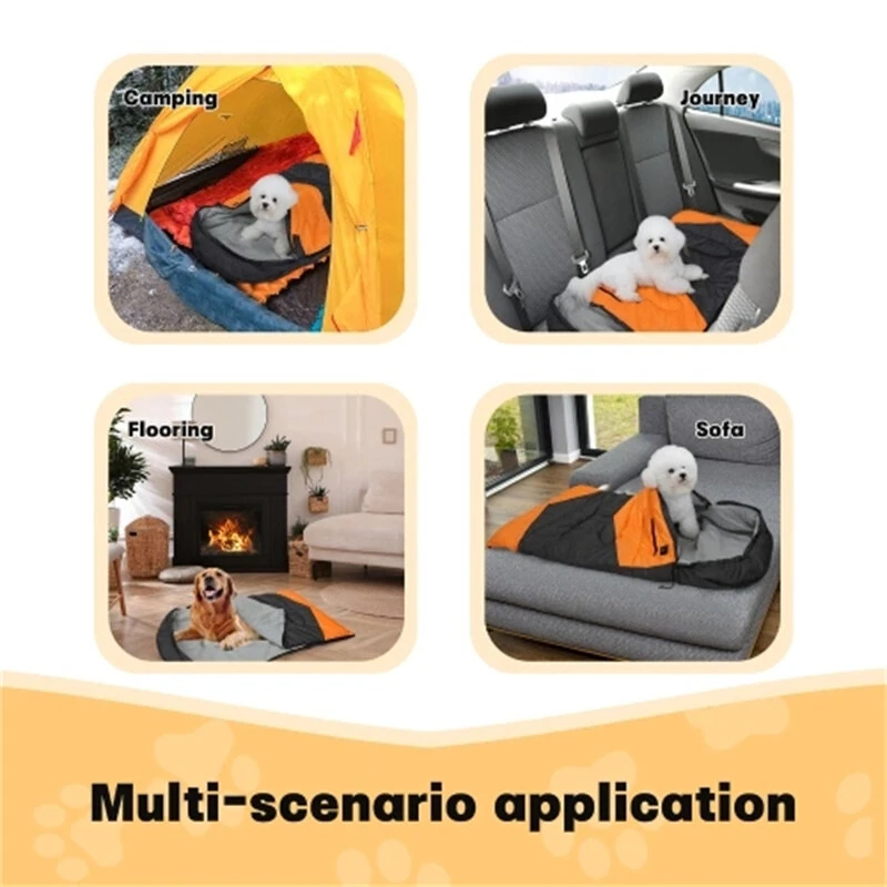 (image for) IPRee Outdoor Pet Dog Sleeping Bag Adjustable Temperature Heating Dog Bed Camping Pet Warm Sleeping Bag