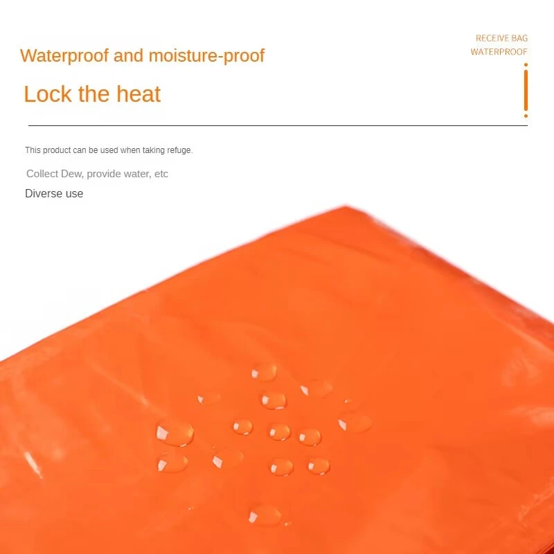 (image for) Portable Outdoor Disaster Relief Tent Camping Temporary Simple Sleeping Bag Warm First Aid Blanket Triangular Tent